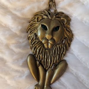 Vintage Goldtone Lion Necklace